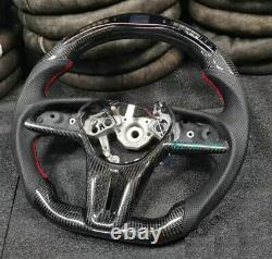 LED Carbon Fiber Leather Steering Wheel For Nissan GTR R35 (No Bottons Frame)