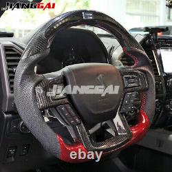 LED Performance OEM Carbon Fiber Leather Steering Wheel For Ford F150 2015+