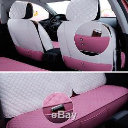 Lady Full Surround Car Seat Cover Set Steering Wheel Cover Multi-color Cushion