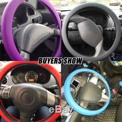 Leather Texture Car Auto Silicone Steering Wheel Cover Glove Soft Silicon Grip