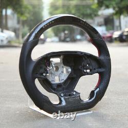 Led Carbon Fiber Perforated Steering Wheel For 2014-2018 Chevrolet Corvette C7