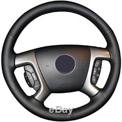 Loncky Genuine Leather Steering Wheel Cover For Chevrolet 2008-2013 Silverado