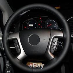 Loncky Genuine Leather Steering Wheel Cover For Chevrolet 2008-2013 Silverado
