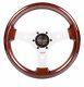 Luisi Italy Vintage Steering Wheel Imola Mahogany Wood Silver Spokes 310mm 33101