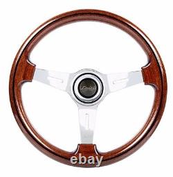 Luisi Italy Vintage Steering Wheel Mugello Classic II 370mm Wood Polished Spokes