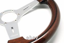 Luisi Italy Vintage Steering Wheel Mugello Classic II 370mm Wood Polished Spokes