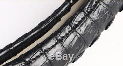 Luxury Car Steering Wheel Cover Genuine Crocodile Skin Leather 15/37-38CM Black