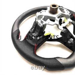 MATT CARBON FIBER Steering Wheel FOR INFINITI q50q60 black leather red stitching