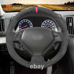 MEWANT Alcantara Car Steering Wheel Cover Wrap for Infiniti G25 G35 G37 QX50