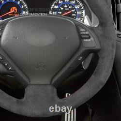MEWANT Alcantara Car Steering Wheel Cover Wrap for Infiniti G25 G35 G37 QX50