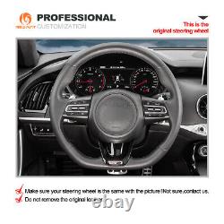 MEWANT Alcantara Car Steering Wheel Cover Wrap for Kia Stinger 2018-2022