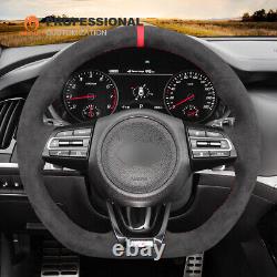 MEWANT Alcantara Car Steering Wheel Cover Wrap for Kia Stinger 2018-2022