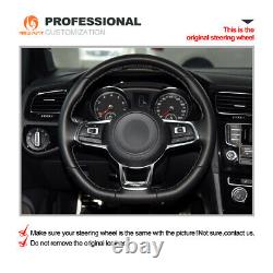 MEWANT Alcantara Car Steering Wheel Cover for Volkswagen Golf GTI Golf R Jetta