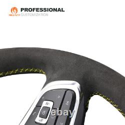 MEWANT Alcantara Car Steering Wheel Cover for Volkswagen Golf GTI Golf R Jetta