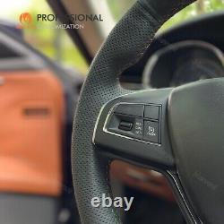MEWANT Alcantara Real Leather Steering Wheel Cover for Maserati Levante Ghibli