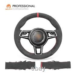 MEWANT Alcantara steering wheel cover for Porsche 911 991 718 Boxster 718 Cayman