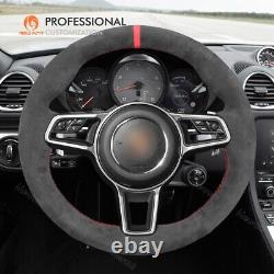 MEWANT Alcantara steering wheel cover for Porsche 911 991 718 Boxster 718 Cayman