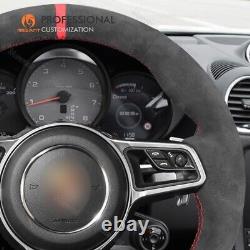 MEWANT Alcantara steering wheel cover for Porsche 911 991 718 Boxster 718 Cayman