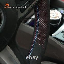 MEWANT Black Alcantara Steering Wheel Cover for BMW G20 F44 G22 G26 G30 G32 G11