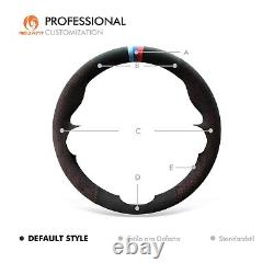 MEWANT Black Alcantara Steering Wheel Cover for BMW G20 F44 G22 G26 G30 G32 G11