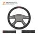 MEWANT Black Alcantara Steering Wheel Cover for Chevrolet Silverado 2003-2007
