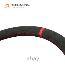 MEWANT Black Alcantara Steering Wheel Cover for Chevrolet Silverado 2003-2007