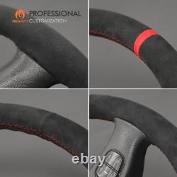 MEWANT Black Alcantara Steering Wheel Cover for Chevrolet Silverado 2003-2007