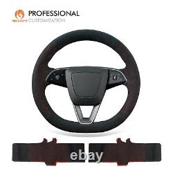 MEWANT Black Mesh Alcantara Steering Wheel Cover for 2024 Tesla Model 3 Highland