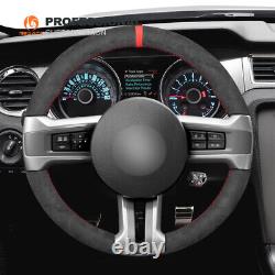 MEWANT Custom Alcantara Steering Wheel Cover Wrap for Ford Mustang 2010-2014