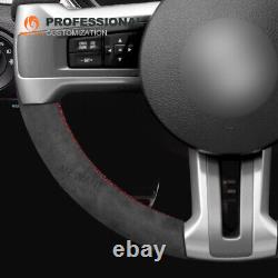 MEWANT Custom Alcantara Steering Wheel Cover Wrap for Ford Mustang 2010-2014