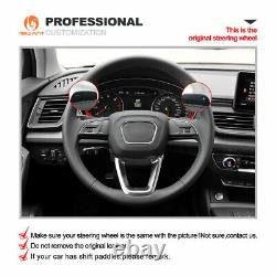 MEWANT Custom Alcantara Steering Wheel Cover for Audi A4 Allroad Q3 Q5 Q7 Q8