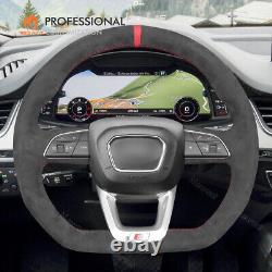 MEWANT Custom Alcantara Steering Wheel Cover for Audi A4 Allroad Q3 Q5 Q7 Q8