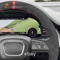 MEWANT Custom Alcantara Steering Wheel Cover for Audi A4 Allroad Q3 Q5 Q7 Q8