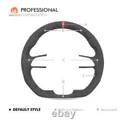 MEWANT Custom Alcantara Steering Wheel Cover for Audi A4 Allroad Q3 Q5 Q7 Q8