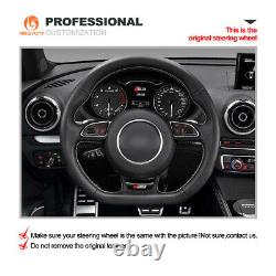 MEWANT Custom Alcantara Steering Wheel Cover for Audi A5 A7 RS 5 RS 7 S3 S5 SQ5