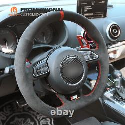 MEWANT Custom Alcantara Steering Wheel Cover for Audi A5 A7 RS 5 RS 7 S3 S5 SQ5