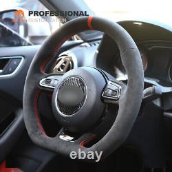 MEWANT Custom Alcantara Steering Wheel Cover for Audi A5 A7 RS 5 RS 7 S3 S5 SQ5