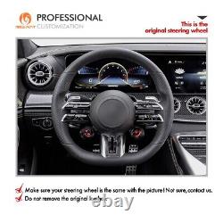 MEWANT Custom Alcantara Steering Wheel Cover for Mercedes-Benz AMG E53 E63 EQE