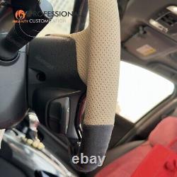MEWANT DIY Alcantara Real Leather Steering Wheel Cover for Honda Jazz HRV HR-V