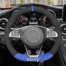 MEWANT DIY Alcantara Steering Wheel Cover for Mercedes Benz W205 C117 X156 C218