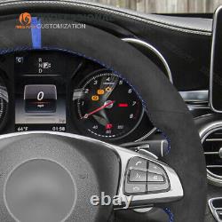 MEWANT DIY Alcantara Steering Wheel Cover for Mercedes Benz W205 C117 X156 C218