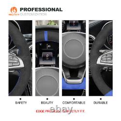 MEWANT DIY Alcantara Steering Wheel Cover for Mercedes Benz W205 C117 X156 C218