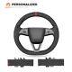 MEWANT Dark Gray Alcantara Steering Wheel Cover for 2024 Tesla Model 3 Highland