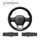 MEWANT Hand Stitch Black Alcantara Steering Wheel Cover for Honda Civic 11 XI
