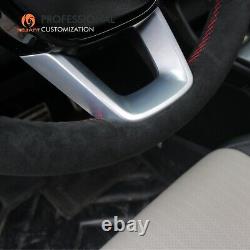 MEWANT Hand Stitch Black Alcantara Steering Wheel Cover for Honda Civic 11 XI