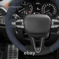 MEWANT Mesh Alcantara Car Steering Wheel Cover Wrap for Hyundai Veloster N i30N