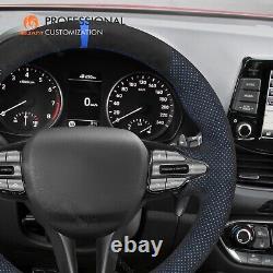MEWANT Mesh Alcantara Car Steering Wheel Cover Wrap for Hyundai Veloster N i30N