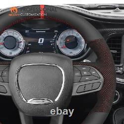 MEWANT Mesh Alcnatara Steering Wheel Cover for Dodge Charger Scatpack Widebody