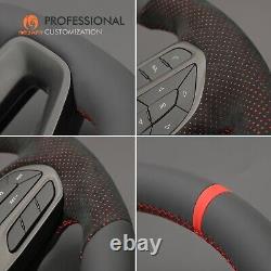 MEWANT Mesh Alcnatara Steering Wheel Cover for Dodge Charger Scatpack Widebody