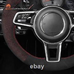 MEWANT Steering Wheel Cover for Porsche 911 991 718 Boxster 718 Cayman Alcantara